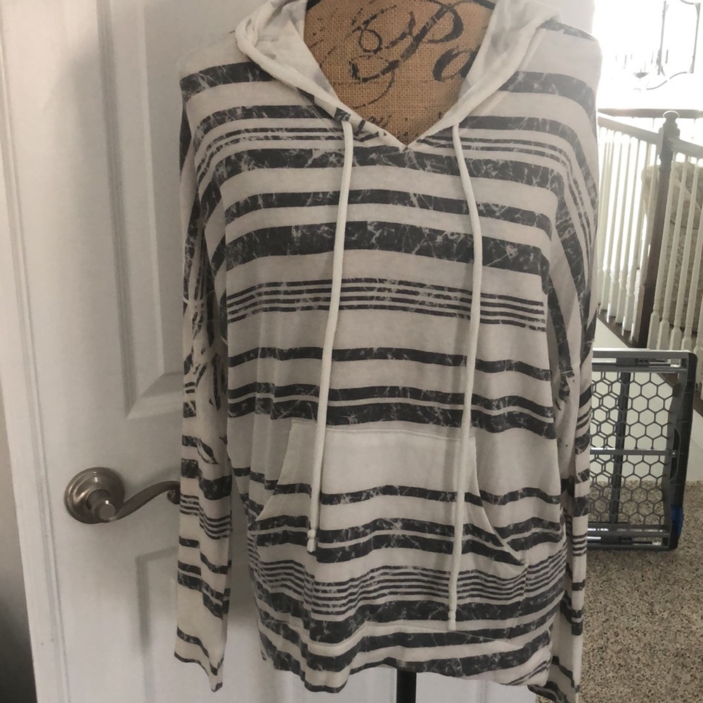 Soft striped hoodie